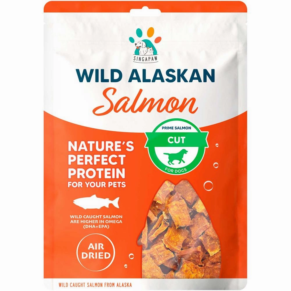 Singapaw Wild Alaskan Salmon Prime Cut Air-Dried Dog Treats 70g dog sweater dog tuxedo dog dress holiday dog outfit dog birthday shirt