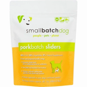 SmallBatch Frozen Raw Dog Food - Pork Sliders 3lb Bag - 48 1oz sliders livestock health goat wellness poultry spray cattle health aid goat nutrition