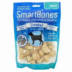 SmartBones Rawhide-Free Dental MINI Dog Chews no pull dog harness nylon dog leash dog walking set dog vest harness pet lead