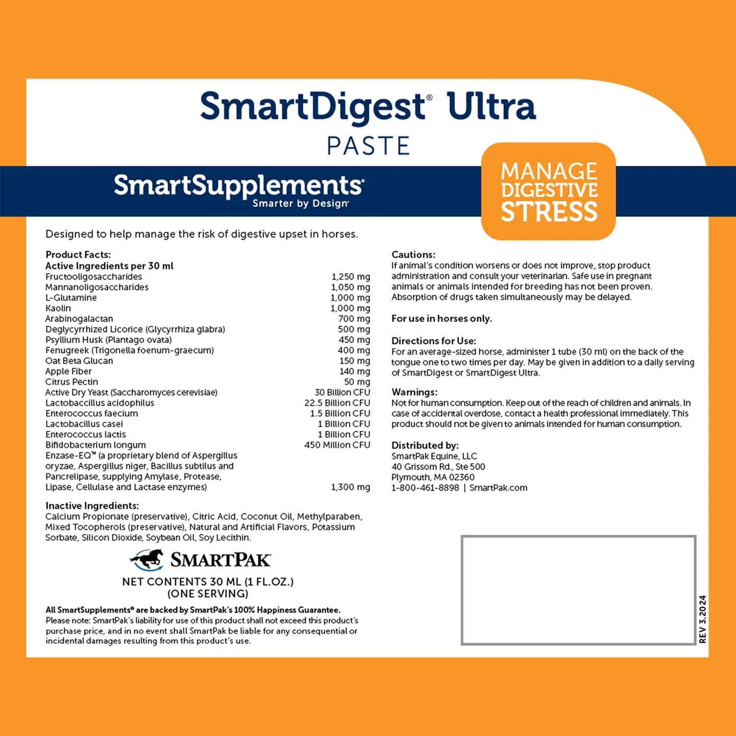 SmartEquine SmartDigest Ultra Paste for Horses