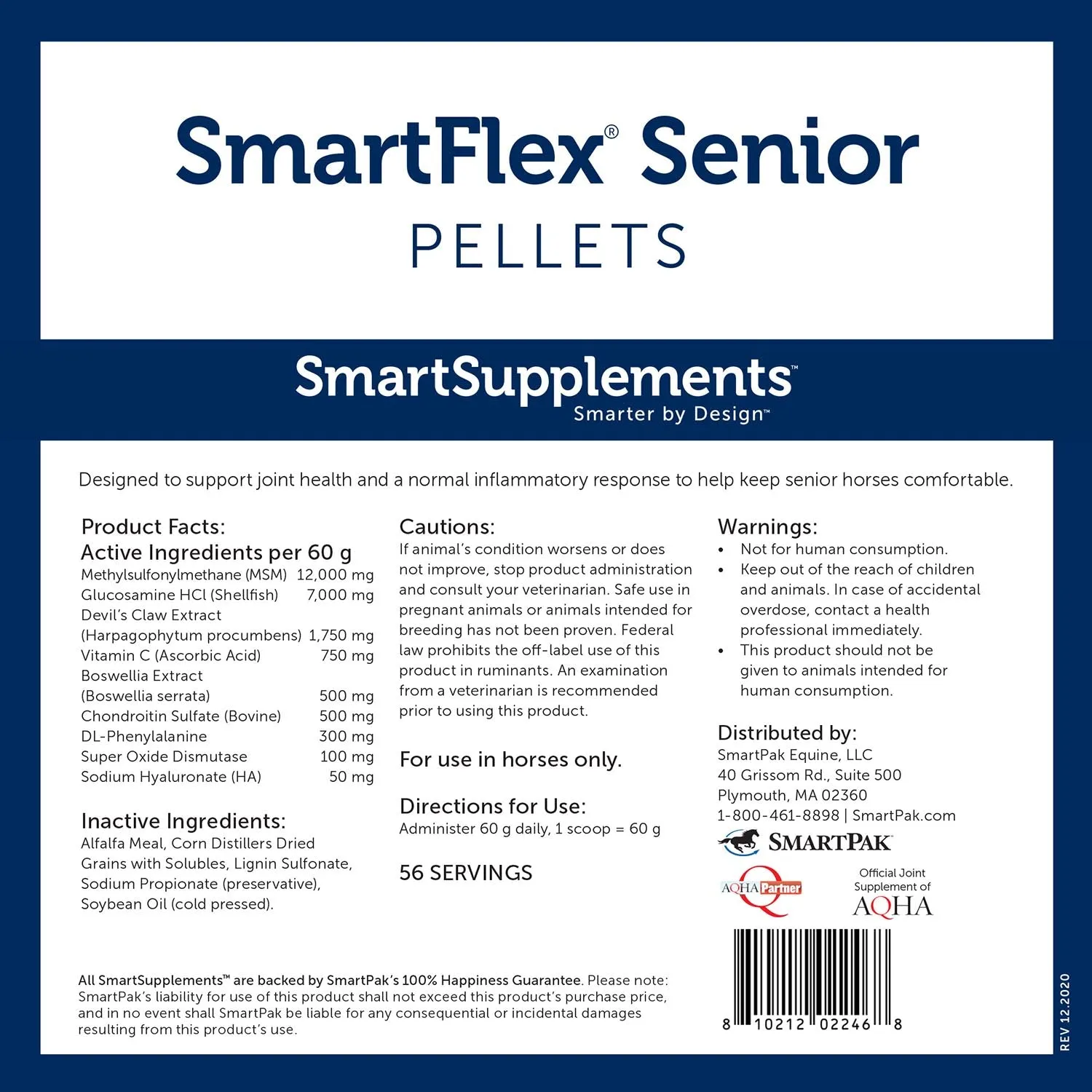 SmartEquine SmartFlex Senior Herb-Free Pellets