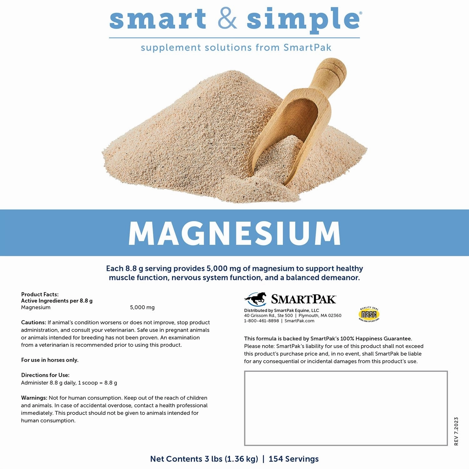 SmartEquine Smart Magnesium Oxide Supplement for Horses