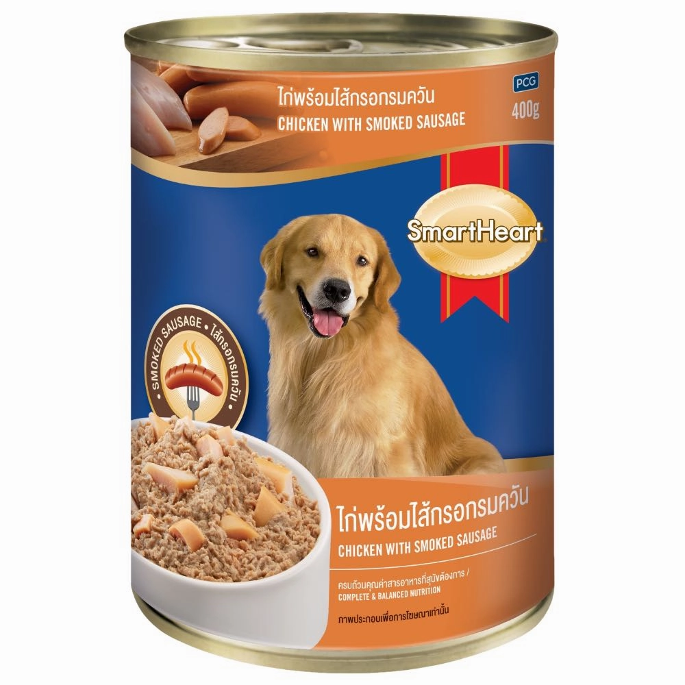 SmartHeart Chicken With Smoked Sausage Canned Dog Food 400g canned dog food wet dog food grain free dog food dog food with gravy beef dog food