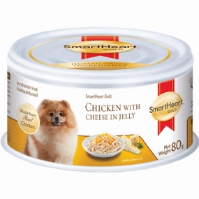 Smartheart Gold Chicken With Cheese In Jelly Canned Dog Food 80g canned dog food wet dog food grain free dog food dog food with gravy beef dog food