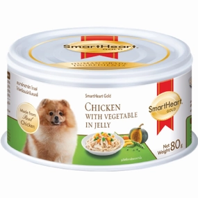 Smartheart Gold Chicken With Vegetable In Jelly Canned Dog Food 80g canned dog food wet dog food grain free dog food dog food with gravy beef dog food