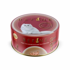 Smartheart Refine Finest Tuna Mousse With Goat Milk Kitten Canned Cat Food 80g (Exp Nov 24) premium cat food dental cat treats cat chicken treats tuna cat food cat fish treats