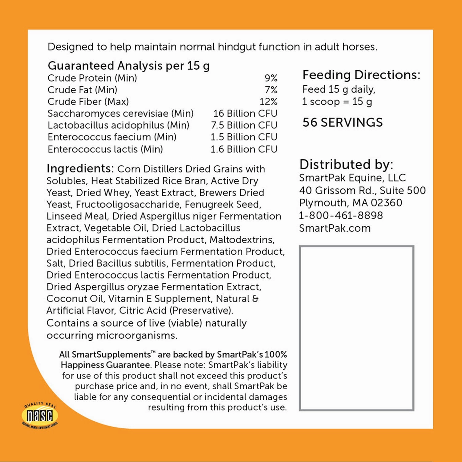 SmartPak SmartDigest Powder Digestive Supplement for Horses