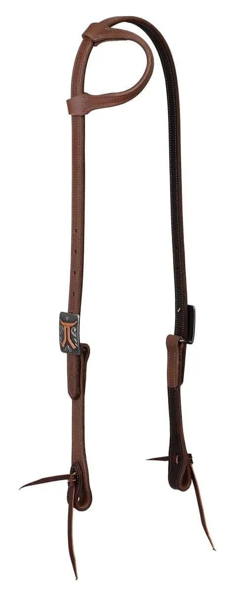 Smarty x Synergy Latigo Lined Oil Harness Leather Headstall, 3/4", Sliding Ear