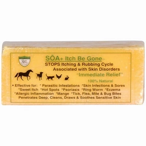 SOA  Itch Be Gone 100% Natural Sulfur Soap Bar for Horses, Dogs, & Cats tuff dog toys durable toys for dogs chew tested toys hard chew toy strong plush