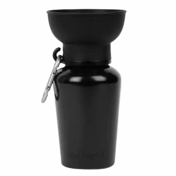 Springer Flip 20oz Dog Travel Water Bottle - Black dog pain relief hip joint supplement senior dog care pet arthritis aid dog skin supplement