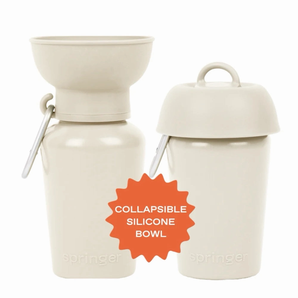 Springer Flip Dog Travel Water Bottle 590ml (Oat)