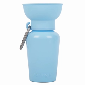Springer Flip Dog Travel Water Bottle 590ml (Sky Blue) dog bones rawhide chew sticks dog jerky bacon bone