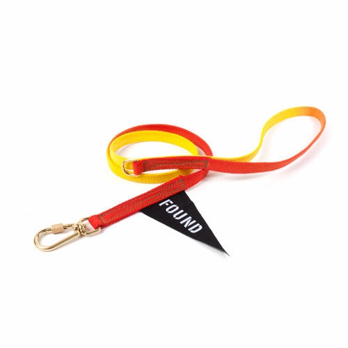 Standard Cotton Webbing Dog Leash: Orange Yellow