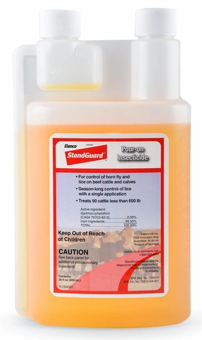 StandGuard Pour-On Insecticide for Fly Control sheep feed sheep mineral sheep hay sheep pellets sheep salt block