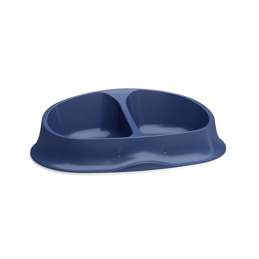 Stefanplast Chic Double Bowl 0.5L (Navy Blue) dog travel bowl foldable dog bowl dog water dispenser automatic dog feeder raised dog bowl
