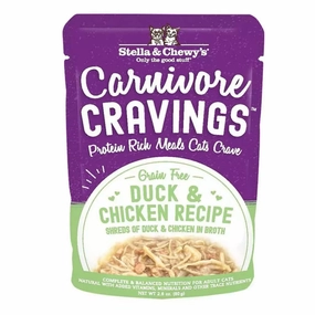 Stella & Chewy's Carnivore Cravings Duck & Chicken Shreds Recipe Wet Cat Food cat treats toys for cats cat hair remover cat cleaning supplies cat food bowl
