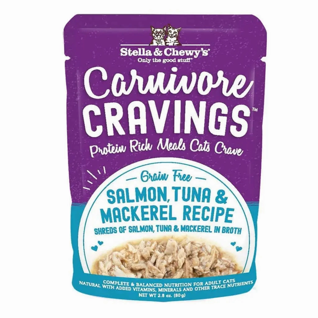 Stella & Chewy's Carnivore Cravings Salmon, Tuna & Mackerel Recipe Wet Cat Food cat supplies cat house cat tree cat feeder cat collar