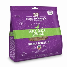 Stella & Chewy's Duck Duck Goose Dinner Morsels Freeze-Dried Cat Food cat treats toys for cats cat hair remover cat cleaning supplies cat food bowl