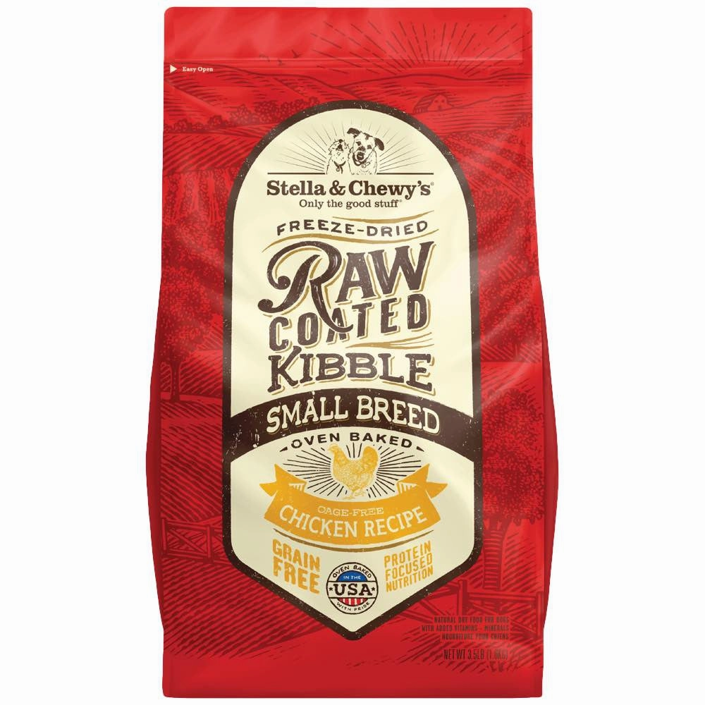 Stella & Chewy's Freeze-Dried Raw Coated Kibble Small Breed Chicken Grain-Free Dry Dog Food dog sweater dog tuxedo dog dress holiday dog outfit dog birthday shirt