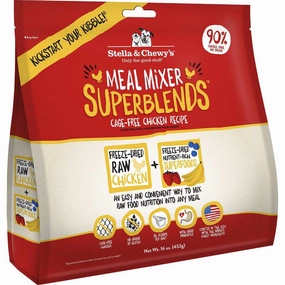 Stella & Chewy's Meal Mixer Superblends Chicken Grain-Free Freeze-Dried Raw Dog Food 16oz horse supplement horse vitamins animal probiotics livestock digestive aid horse immune booster