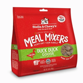 Stella & Chewy's Meal Mixers Duck Duck Goose Grain-Free Freeze-Dried Raw Dog Food 18oz horse supplement horse vitamins animal probiotics livestock digestive aid horse immune booster