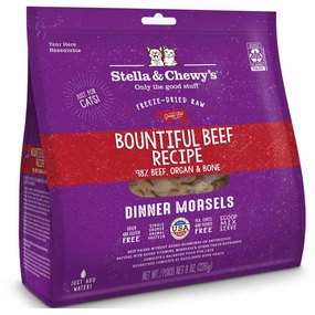 Stella & Chewys Bountiful Beef Dinner Morsels Grain-Free Freeze-Dried Raw Cat Food cat snacks catnip treats healthy cat food cat reward treats low calorie cat food