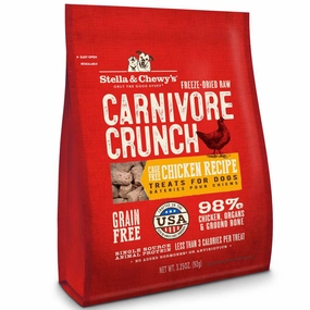 Stella & Chewys Carnivore Crunch Chicken Grain-Free Freeze-Dried Dog Treats 3.25oz dog sweater dog tuxedo dog dress holiday dog outfit dog birthday shirt