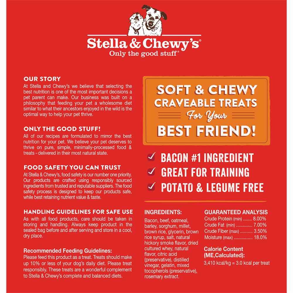 Stella & Chewys Crav'n Bac'n Bites Bacon & Beef Dog Treats 8.25oz