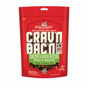 Stella & Chewys Crav'n Bac'n Bites Bacon & Duck Dog Treats 8.25oz dog sweater dog tuxedo dog dress holiday dog outfit dog birthday shirt