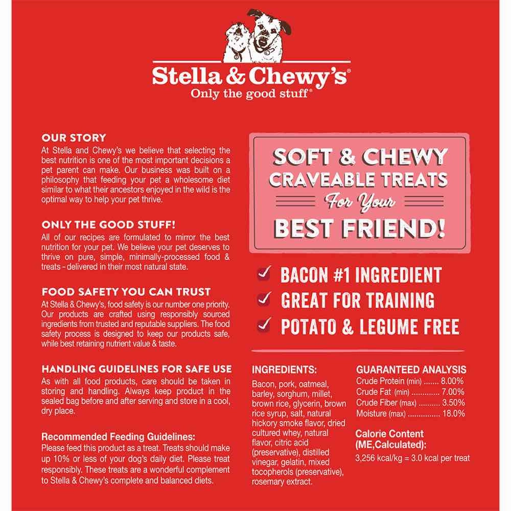 Stella & Chewys Crav'n Bac'n Bites Bacon & Pork Dog Treats 8.25oz