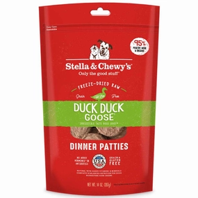 Stella & Chewys Duck Duck Goose Dinner Patties Grain-Free Freeze-Dried Raw Dog Food horse supplement horse vitamins animal probiotics livestock digestive aid horse immune booster