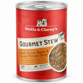 Stella & Chewys Gourmet Beef, Green Bean & Sweet Potato Stew Grain-Free Canned Dog Food 12.5oz canned dog food wet dog food grain free dog food dog food with gravy beef dog food