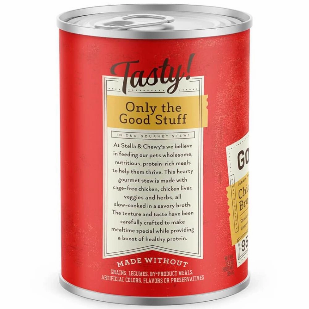 Stella & Chewys Gourmet Chicken, Carrot & Broccoli Stew Grain-Free Canned Dog Food 12.5oz