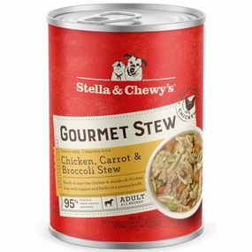 Stella & Chewys Gourmet Chicken, Carrot & Broccoli Stew Grain-Free Canned Dog Food 12.5oz canned dog food wet dog food grain free dog food dog food with gravy beef dog food