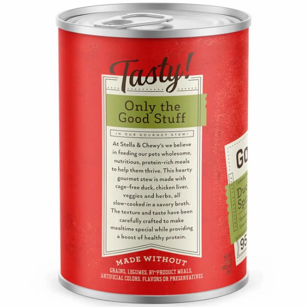 Stella & Chewys Gourmet Duck, Carrot & Spinach Stew Grain-Free Canned Dog Food 12.5oz