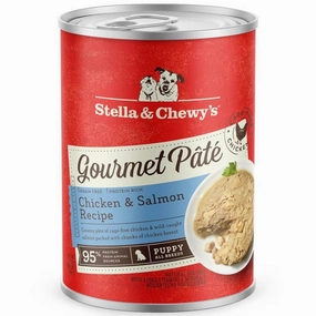 Stella & Chewys Gourmet Pate Chicken & Salmon Recipe Grain-Free Puppy Canned Dog Food 12.5oz canned dog food wet dog food grain free dog food dog food with gravy beef dog food