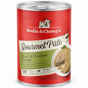 Stella & Chewys Gourmet Pate Duck & Chicken Recipe Grain-Free Canned Dog Food 12.5oz dog sweater dog tuxedo dog dress holiday dog outfit dog birthday shirt
