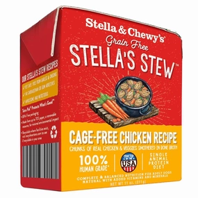 Stella & Chewys Grain-Free Cage-Free Chicken Recipe Stew Dog Food 11oz dog sweater dog tuxedo dog dress holiday dog outfit dog birthday shirt