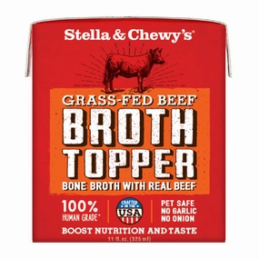Stella & Chewys Grass-Fed Beef Broth Topper Grain-Free Wet Dog Food 11oz dog sweater dog tuxedo dog dress holiday dog outfit dog birthday shirt