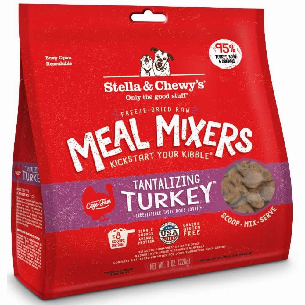 Stella & Chewys Meal Mixers Tantalizing Turkey Grain-Free Freeze-Dried Raw Dog Food horse supplement horse vitamins animal probiotics livestock digestive aid horse immune booster