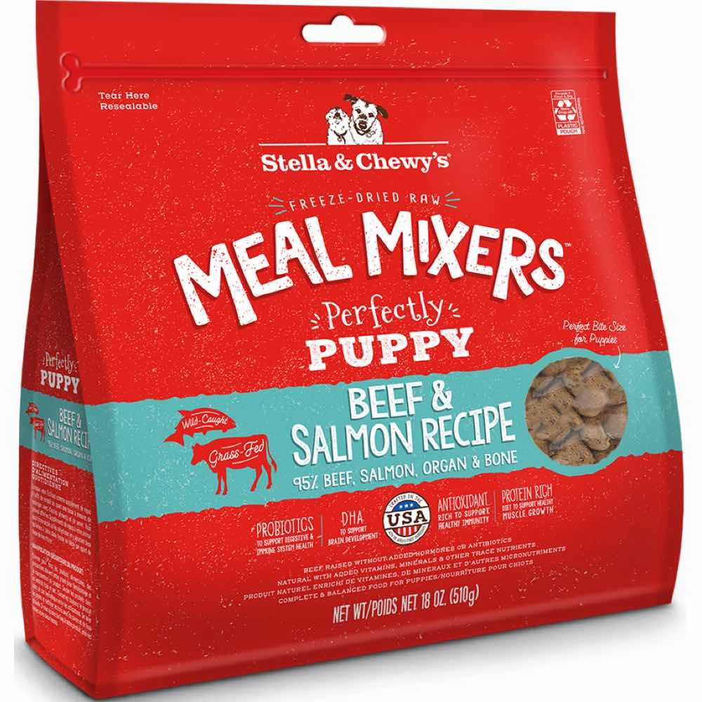 Stella & Chewys Perfectly Puppy Beef & Salmon Meal Mixers Grain-Free Freeze-Dried Raw Dog Food 18oz horse supplement horse vitamins animal probiotics livestock digestive aid horse immune booster