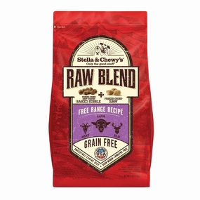 Stella & Chewys Raw Blend Free Range Kibble With Freeze-Dried Raw Grain-Free Dry Dog Food dog sweater dog tuxedo dog dress holiday dog outfit dog birthday shirt