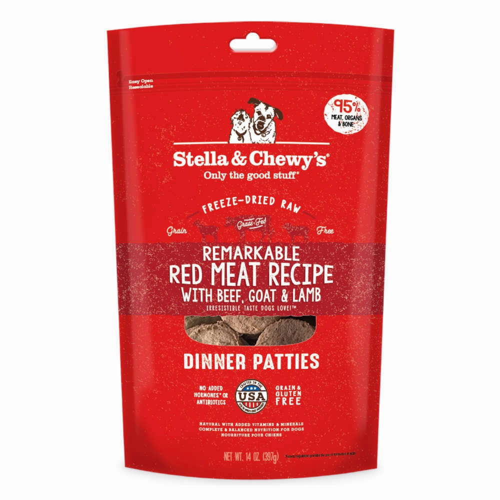 Stella & Chewys Remarkable Red Meat Dinner Patties Grain-Free Freeze-Dried Raw Dog Food horse supplement horse vitamins animal probiotics livestock digestive aid horse immune booster