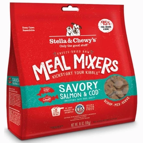 Stella & Chewys Savory Salmon & Cod Meal Mixers Grain-Free Freeze-Dried Raw Dog Food horse supplement horse vitamins animal probiotics livestock digestive aid horse immune booster