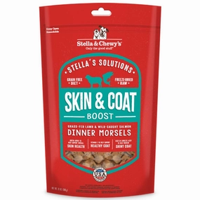 Stella & Chewys Stellas Solutions Skin & Coat Boost Lamb & Salmon Grain-Free Freeze-Dried Raw Dog Food horse supplement horse vitamins animal probiotics livestock digestive aid horse immune booster