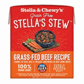 Stella & Chewys Stellas Stew Grass-Fed Beef Grain-Free Adult Wet Dog Food 11oz dog sweater dog tuxedo dog dress holiday dog outfit dog birthday shirt