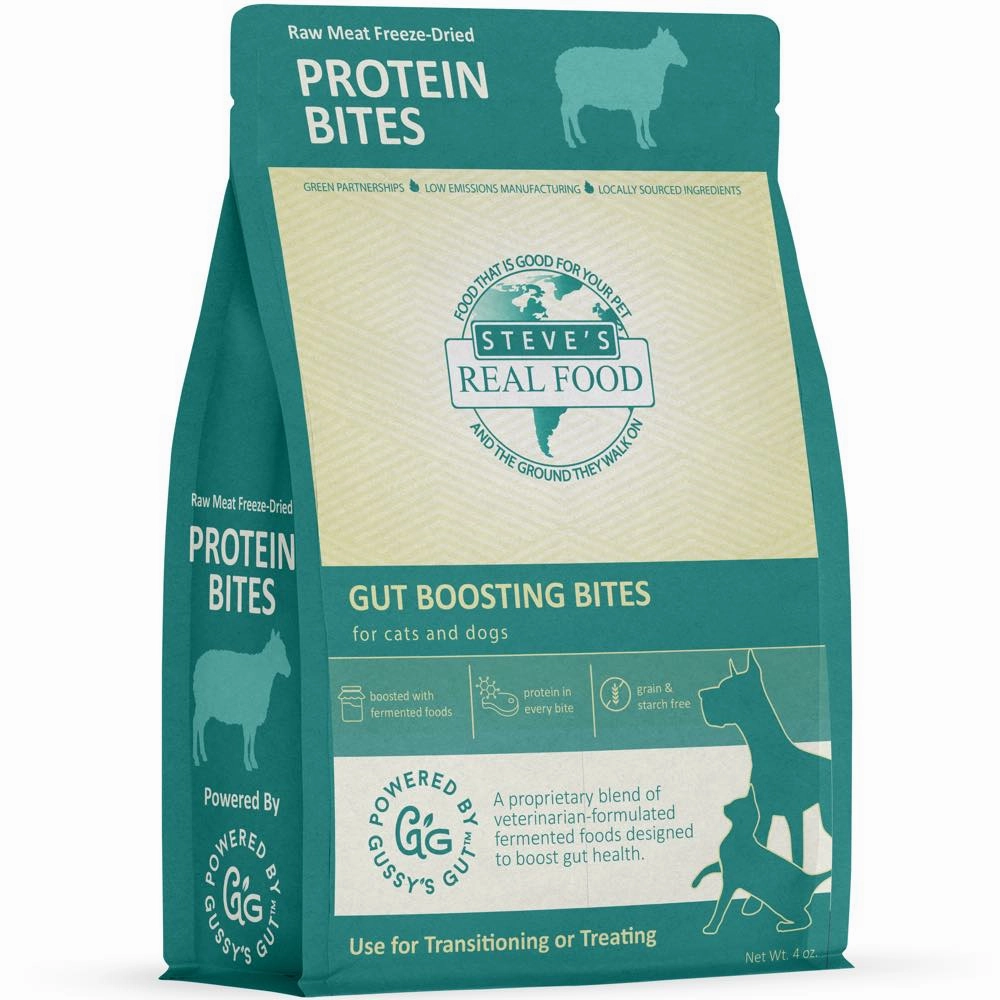 Steve's Real Food Protein Bites Lamb Grain-Free Freeze-Dried Raw Treats For Cats & Dogs 4oz premium cat food dental cat treats cat chicken treats tuna cat food cat fish treats