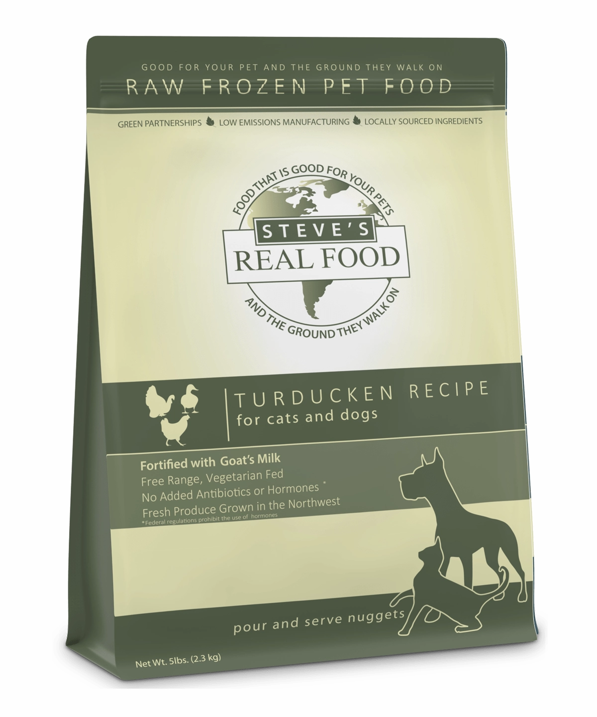 Steve's Real Food Raw Frozen Turducken Diet Food for Dogs & Cats