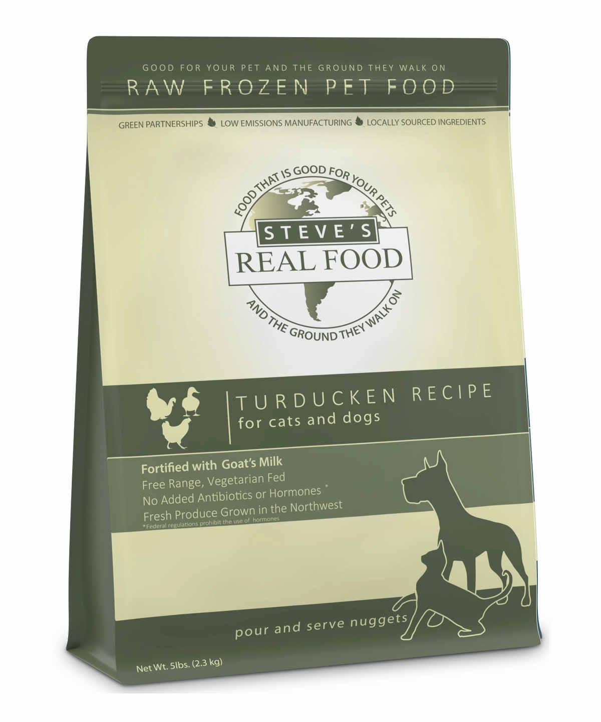 Steve's Real Food Raw Frozen Turducken Diet Food for Dogs & Cats