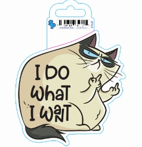 Sticker - Large - Angry Cat - Sayings dog pain relief hip joint supplement senior dog care pet arthritis aid dog skin supplement